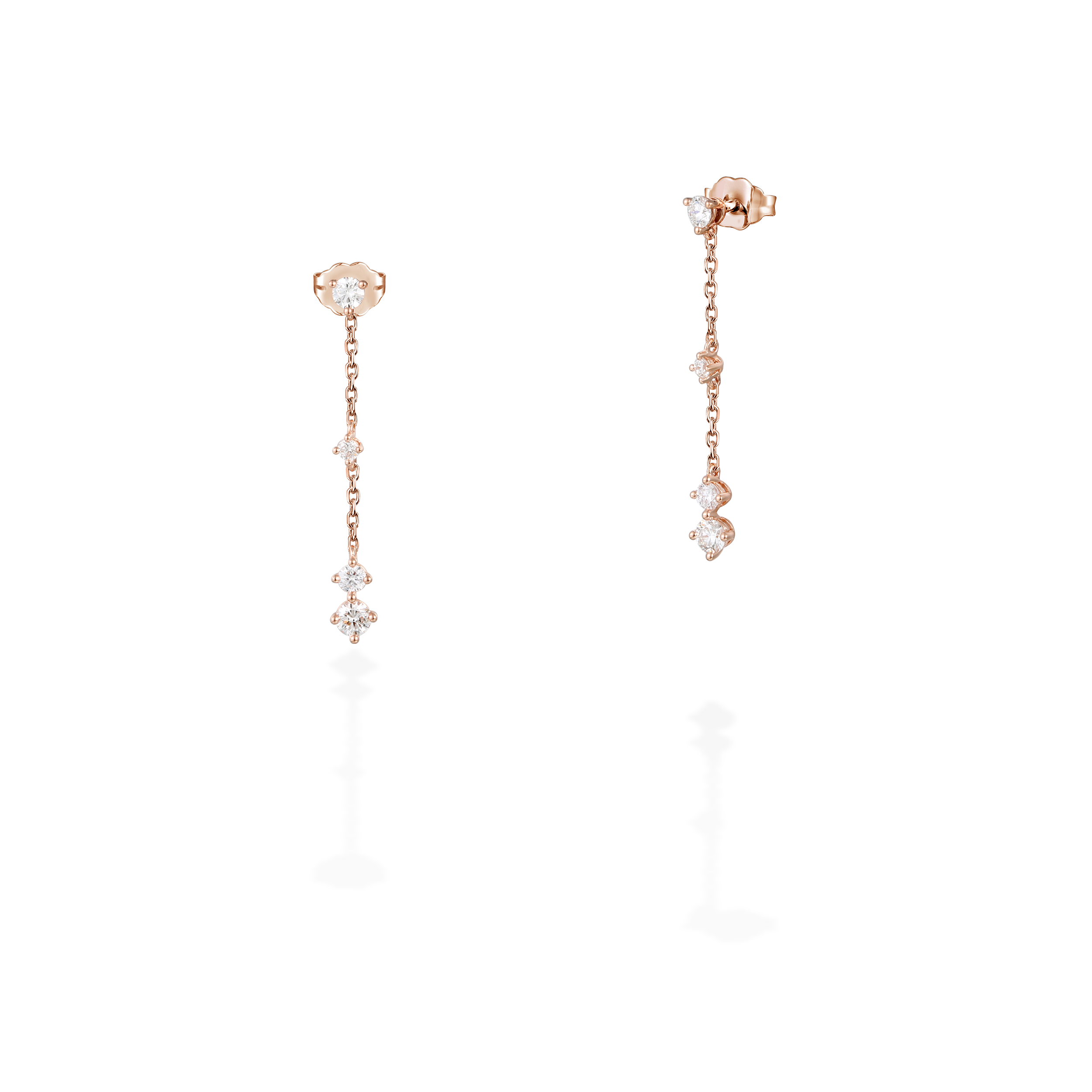 Diamond drop earrings